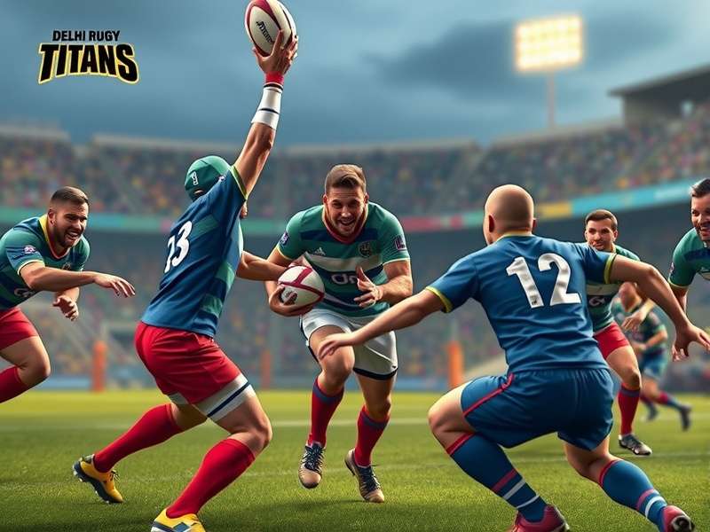 Delhi Rugby Titans community event with players and developers